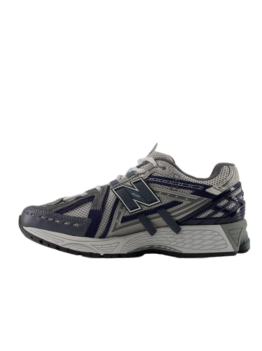 New Balance Layered Grey And Dark Blue Sneakers With Iconic 'N' Logo