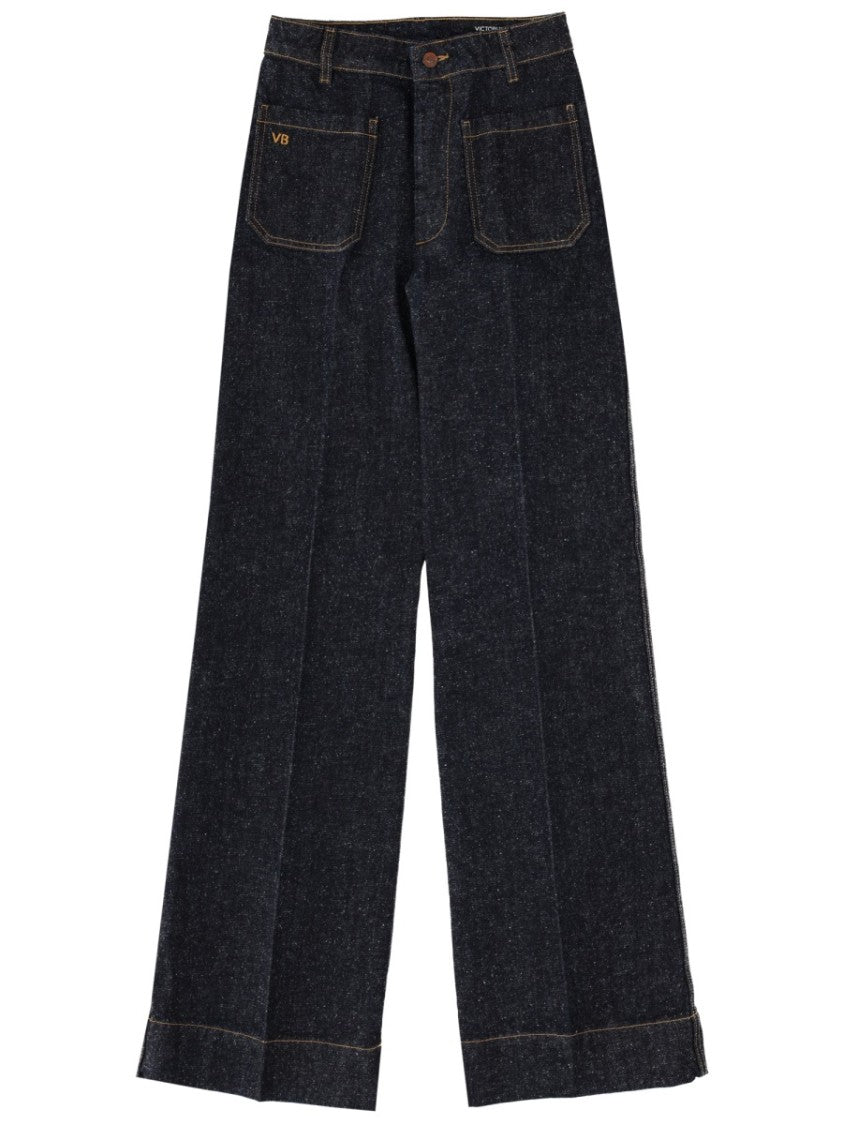 Victoria Beckham Alina Cotton Wide-Leg Jeans