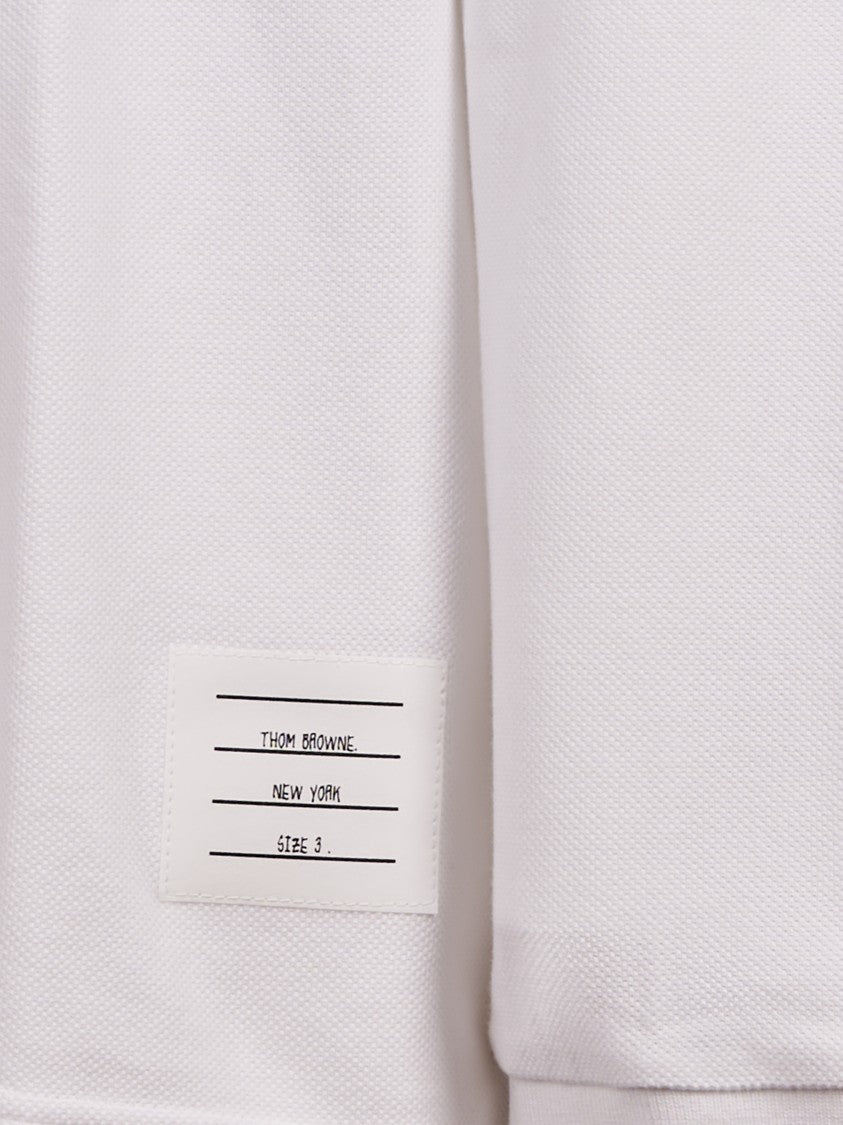 Thom Browne Long Sleeve Piqué Polo