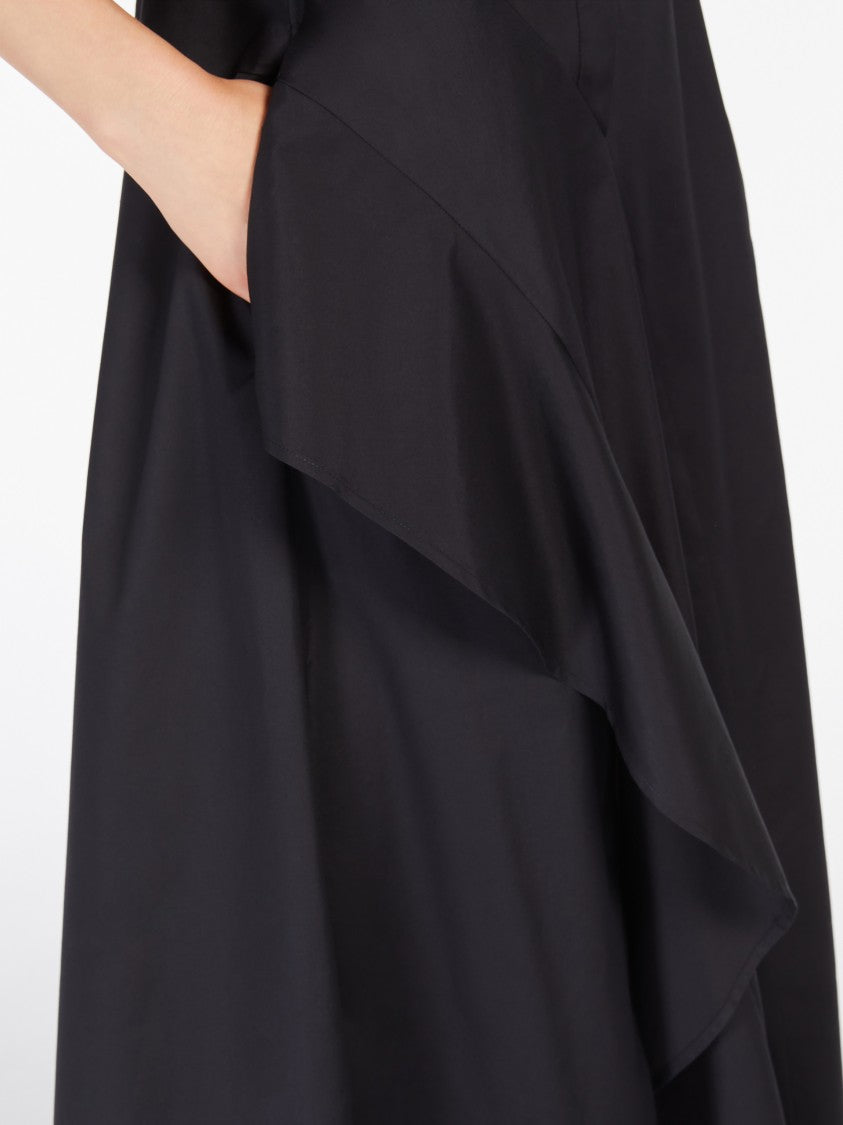 Max Mara Asymmetrical Black Midi Dress