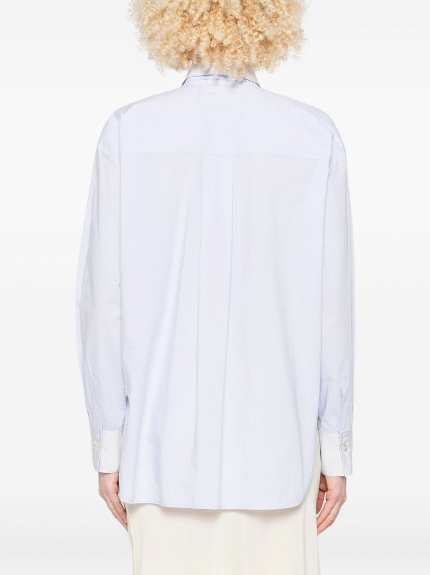 Forte Forte Relaxed Fit Cotton Shirt With Tie Detail