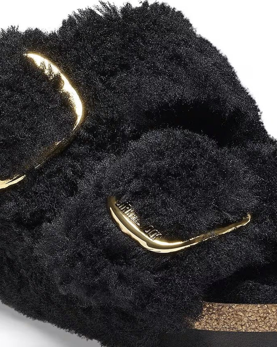 Birkenstock Arizona Big Buckle Black Gold Slides