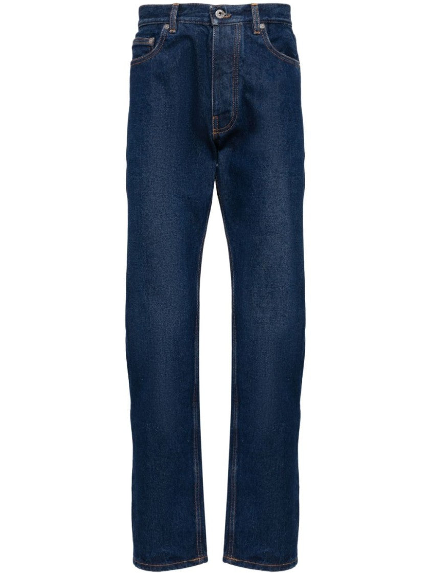 Off-White Classic Straight-Leg Blue Denim Jeans