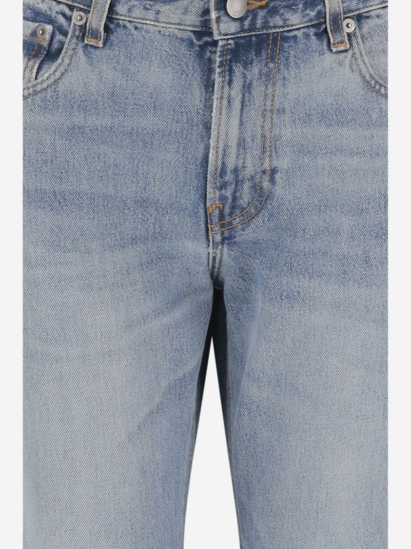 Haikure Washed Light Denim Jeans With Wide Leg