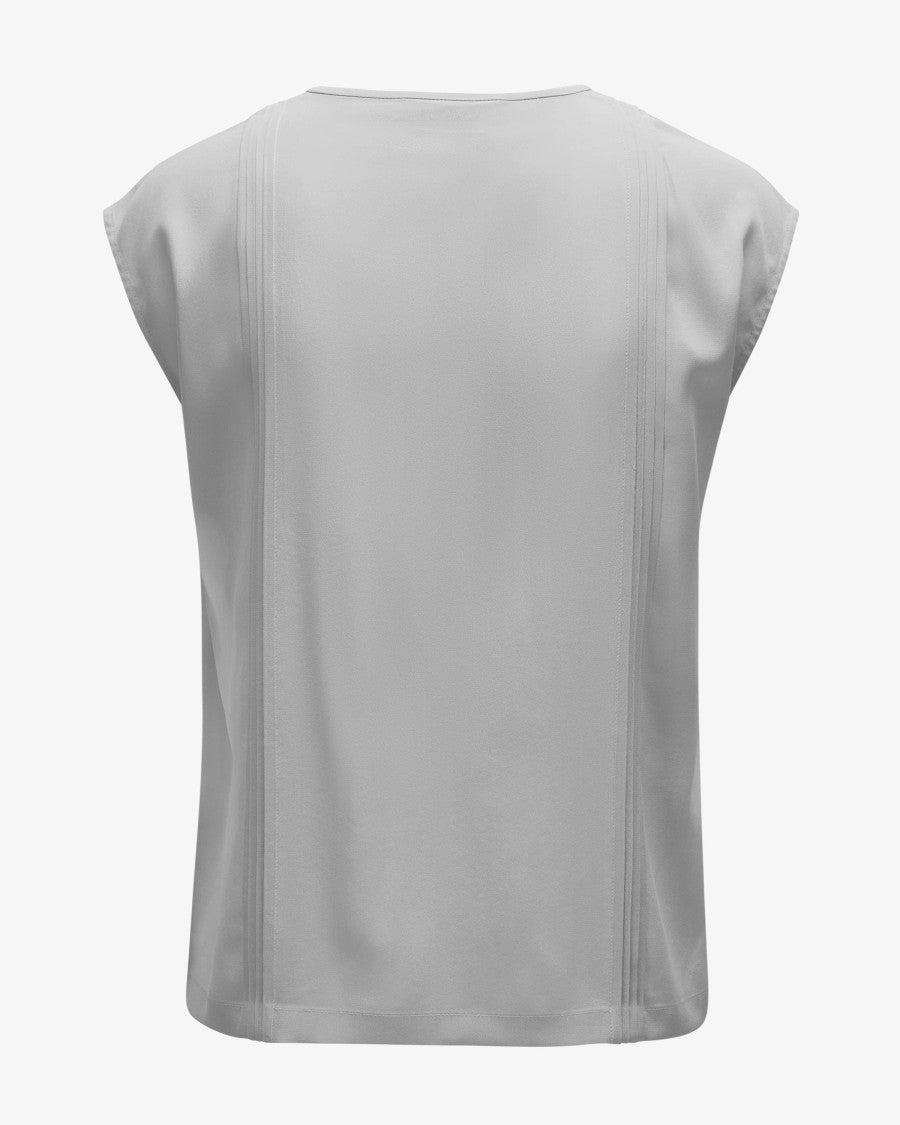 Max Mara Sleeveless Top With Central Ruffle Detail