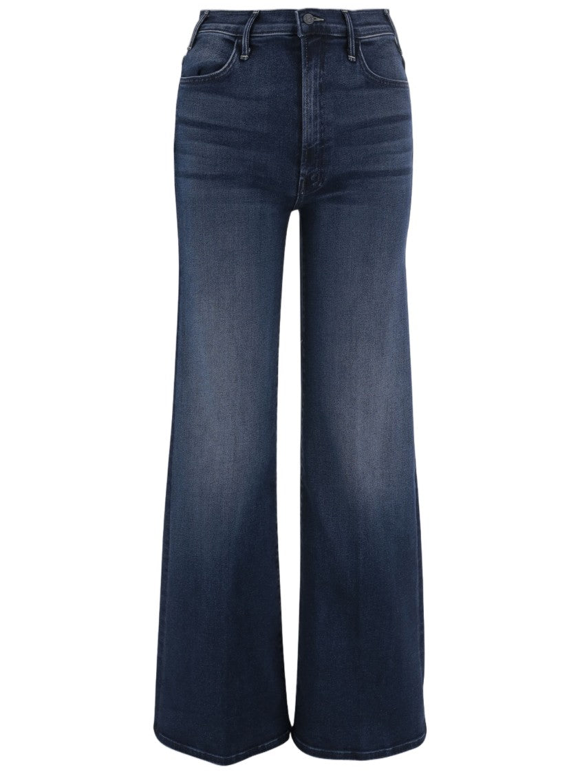 Mother High-Waisted Wide-Leg Jeans With Washed Finish