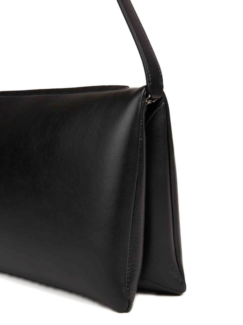 Courrèges Rectangular Black Handbag With Adjustable Shoulder Strap