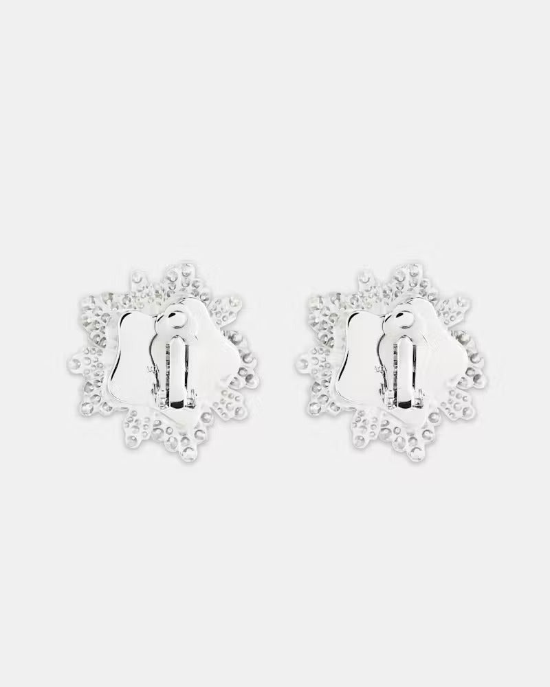 Aquazzura Peony Crystal Earrings