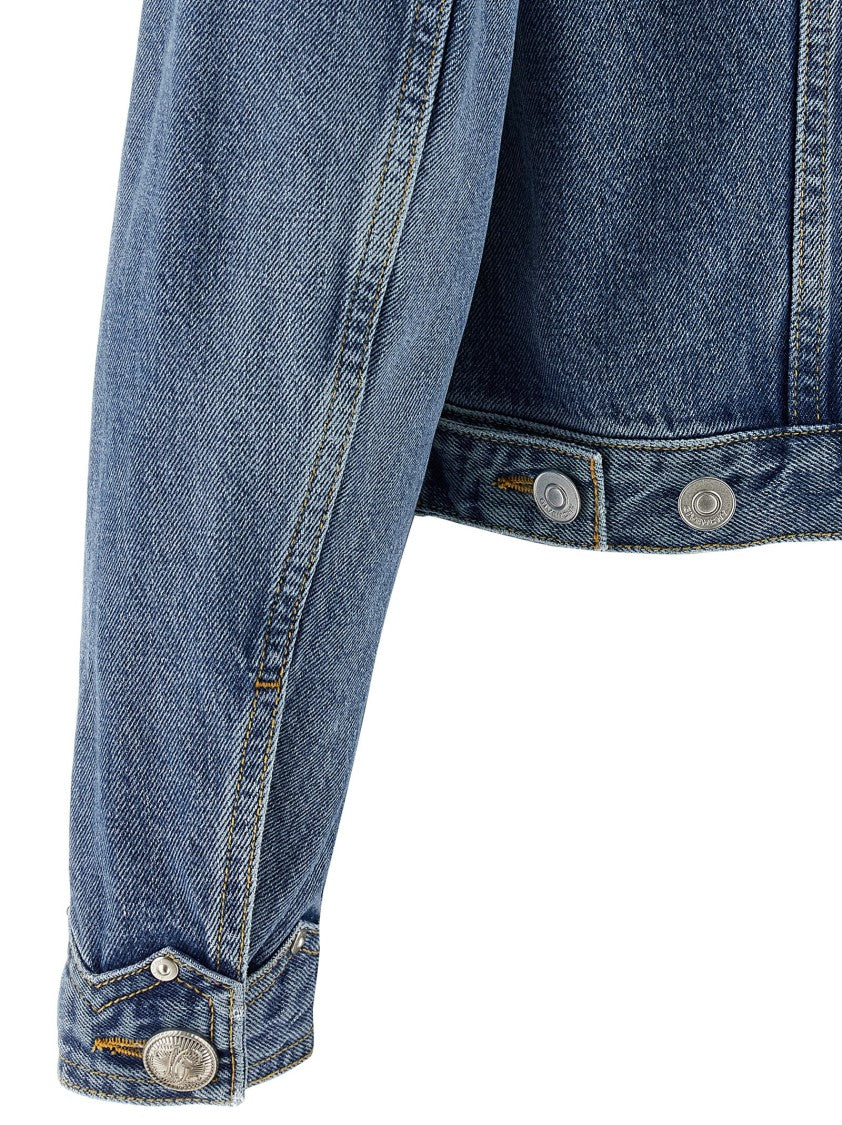 Givenchy Structured Denim Jacket With Canvas Top Detail