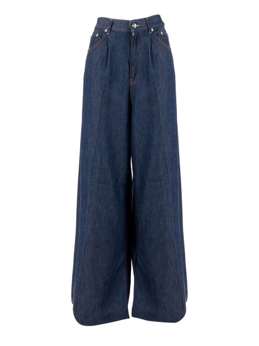 Dondup Maggie Wide Leg Dark Jeans