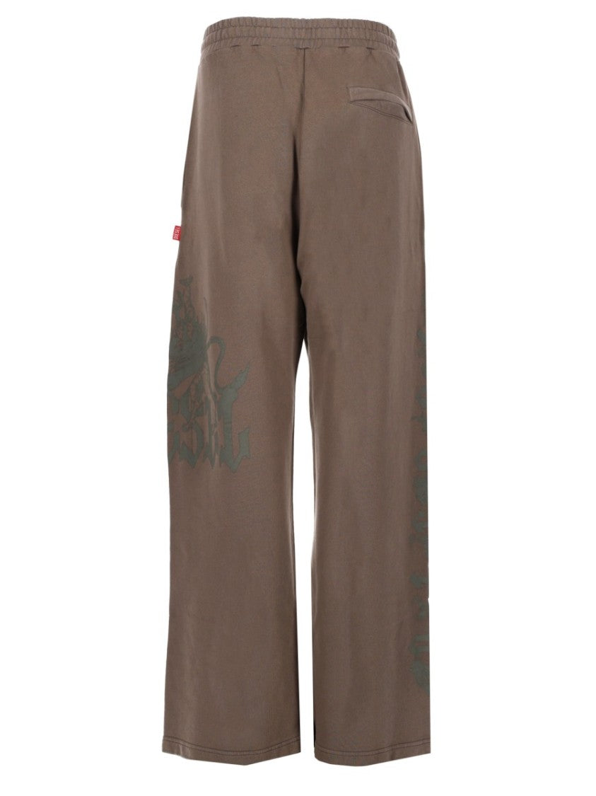 Diesel P-Gro Cotton-Hemp Printed Pants