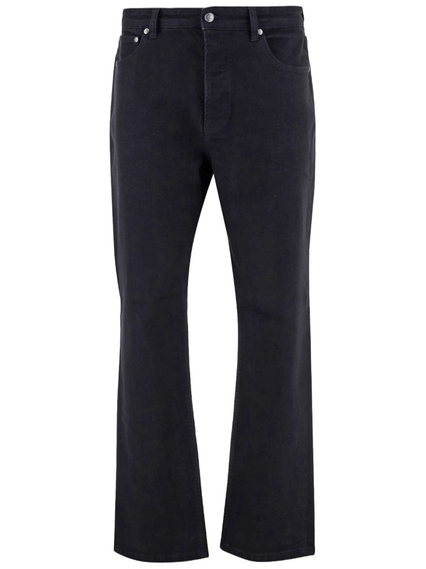 Just Cavalli Slightly Flared Black Casual Pants With Five-Pocket Design