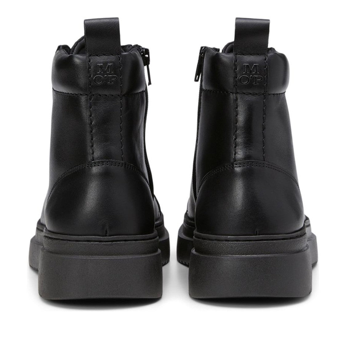 Marc O'polo Black Algot 6A Leather Lace-Up Side Zip Boots