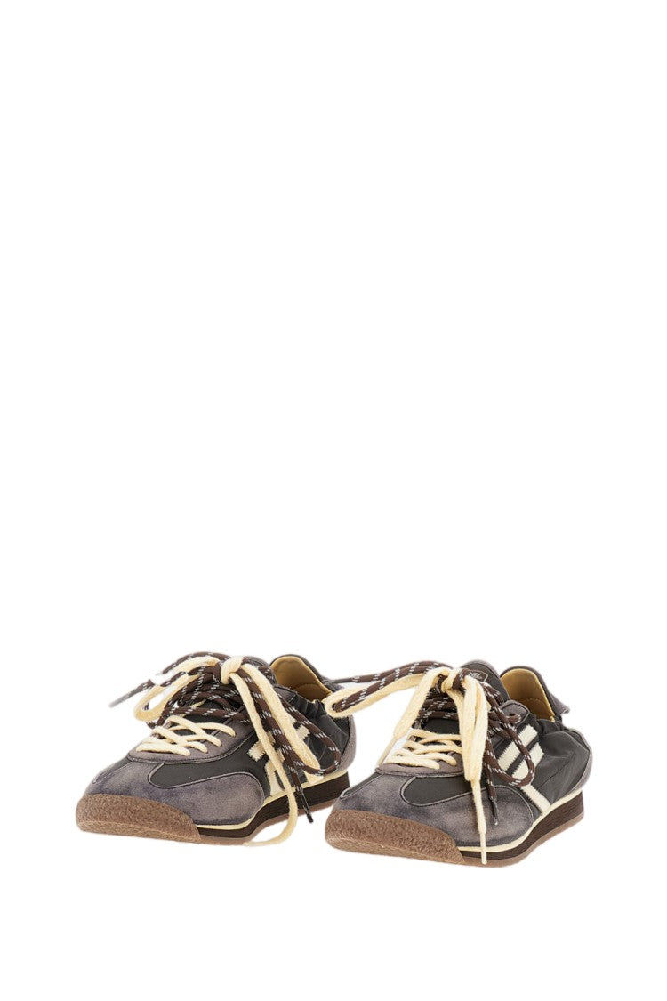 Puraai Brown 6.02 Panther Nylon Sneakers