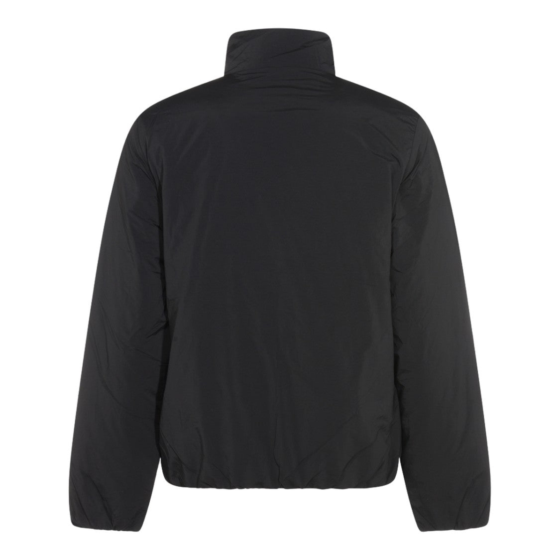K-Way Black Casual Jacket With High Collar