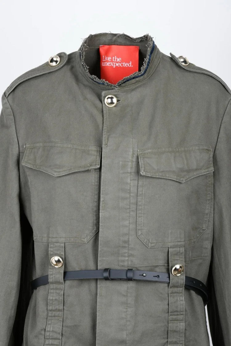 ..,Merci Canvas Safari Jacket - Green