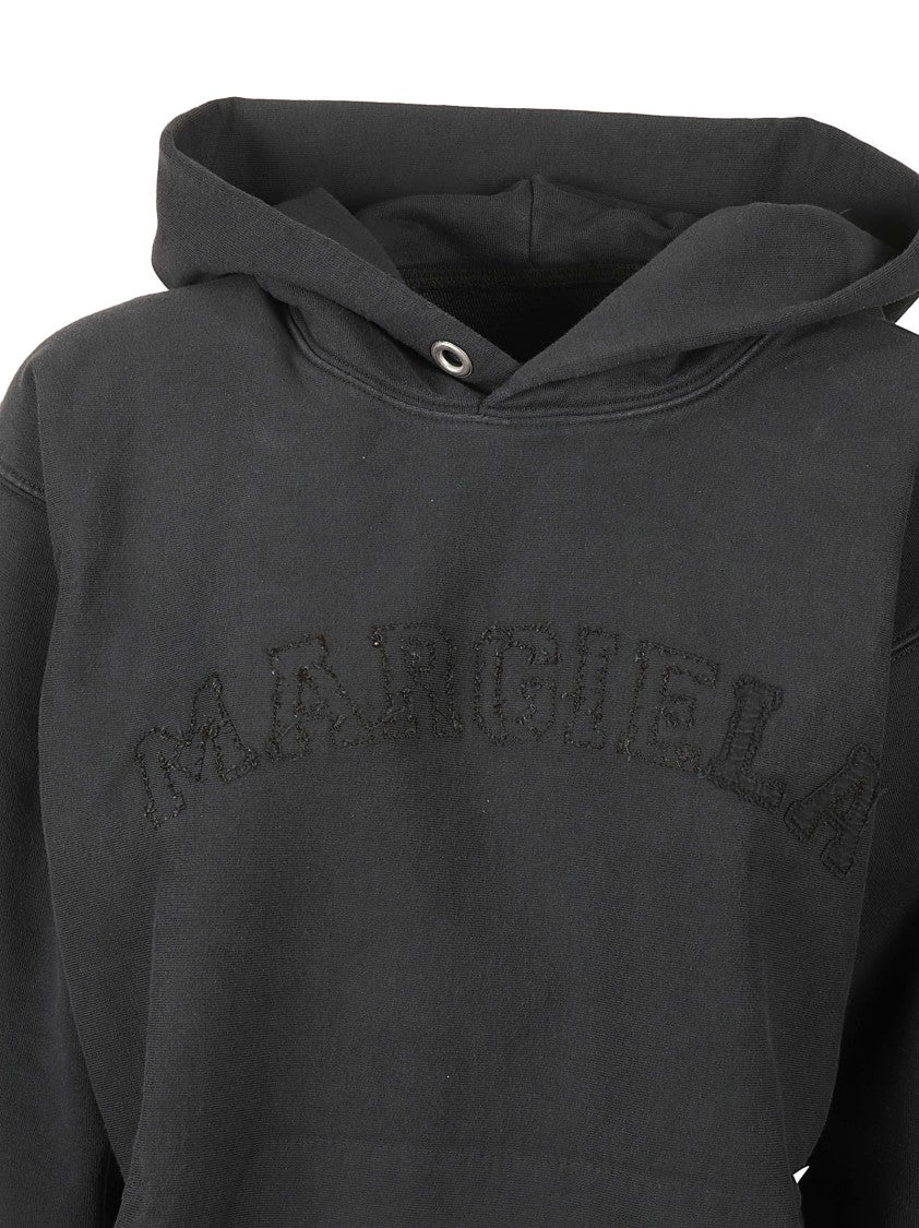 Maison Margiela Cropped Black Hoodie