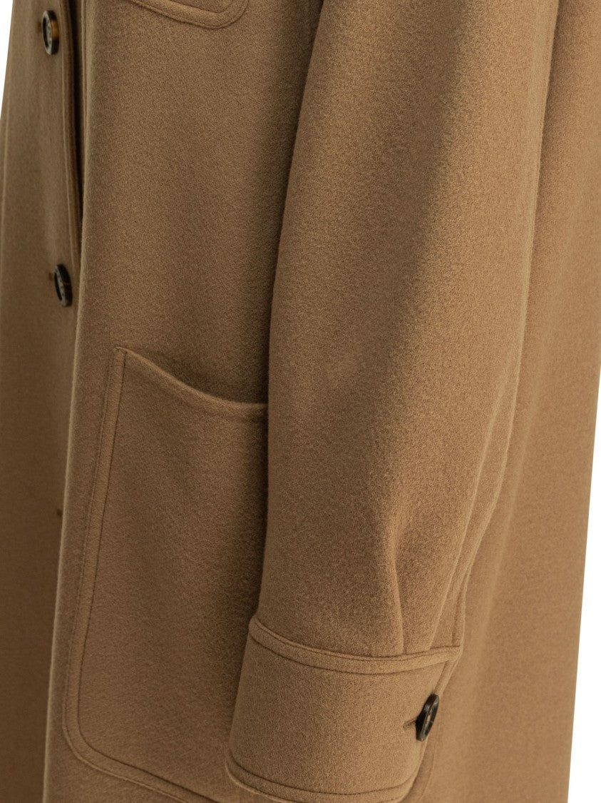 Max Mara Brown Wool-Cashmere Chemisier Coat