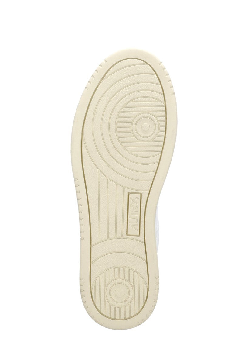 Autry White Medalist Low Leather-Blend Sneakers