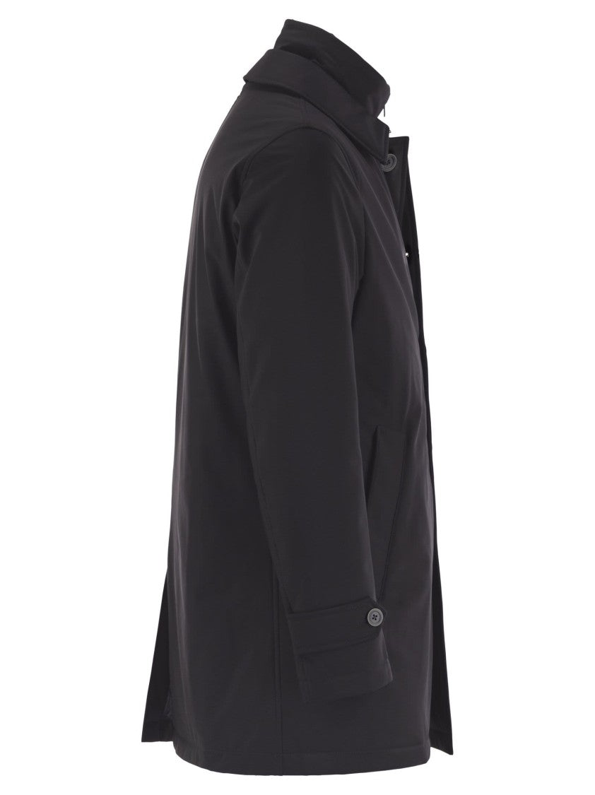 Herno Long Down Jacket With Buttons
