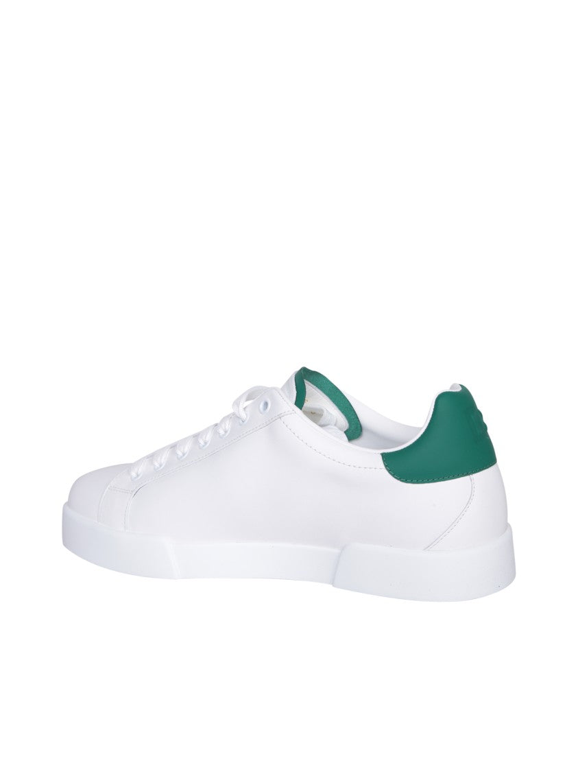 Dolce & Gabbana White Sneakers With Contrasting Dg Logo