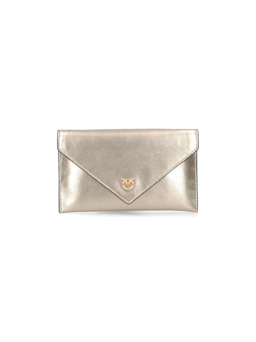 Pinko Leather Pouch – Gold