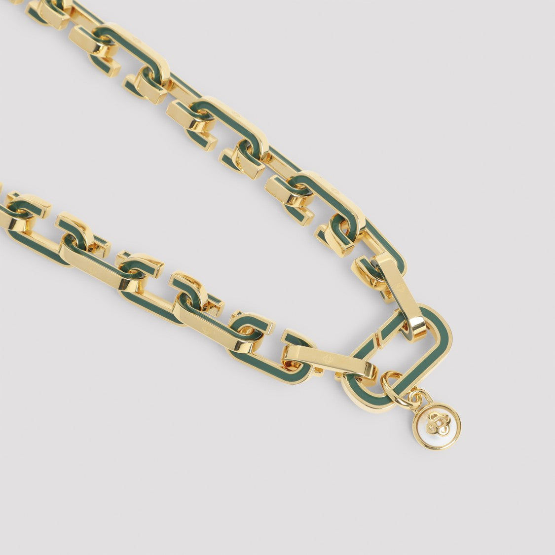 Casablanca Enamel C Link Necklace