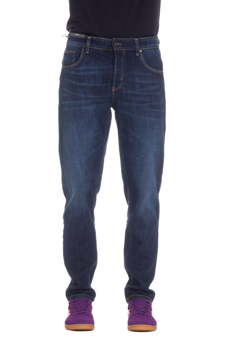 Pt Denim Dark Wash Regular Fit Jeans