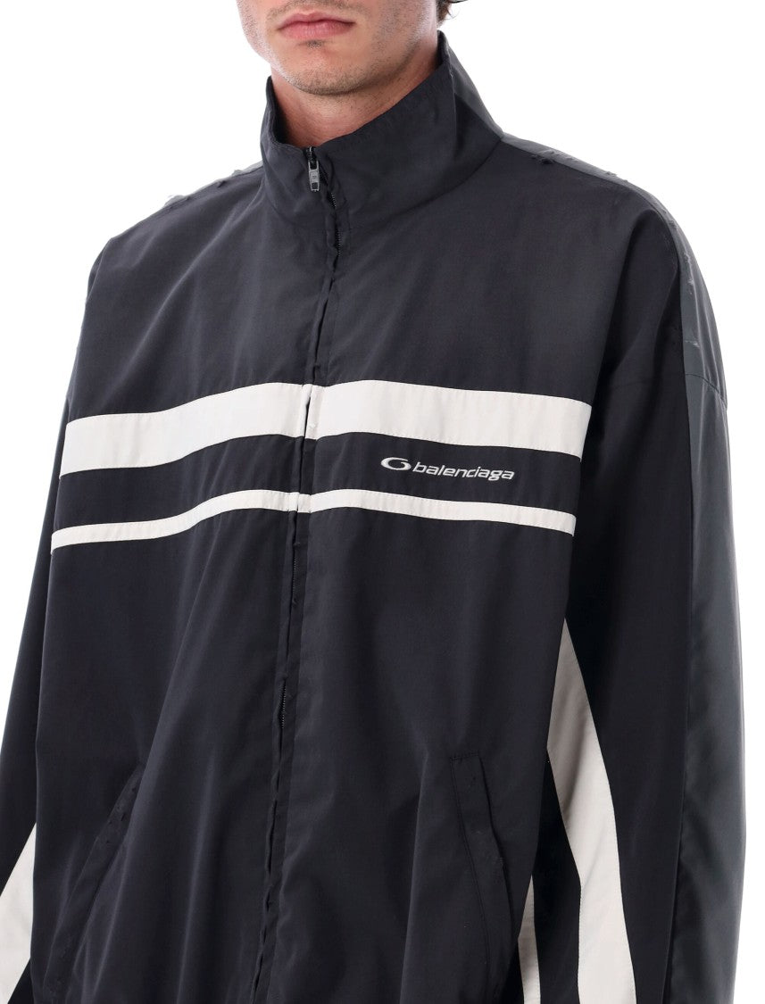 Balenciaga 50/50 Black Faded Technical Tracksuit Jacket