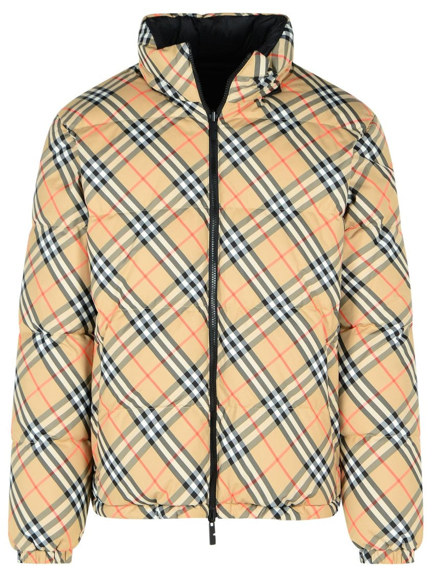 Burberry Reversible Beige Polyester 'Snowdon' Down Jacket