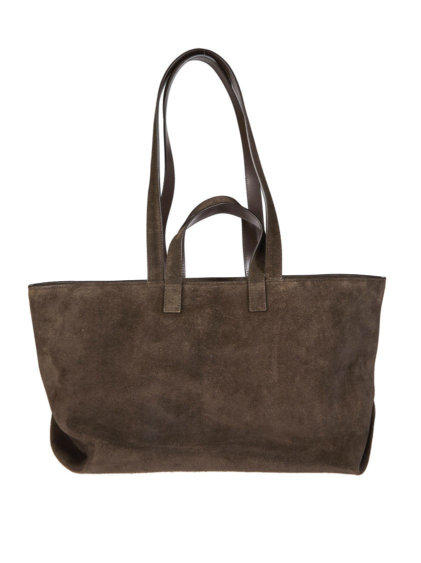 A.P.C. Brown Le Drummer Suede Calfskin Tote Bag