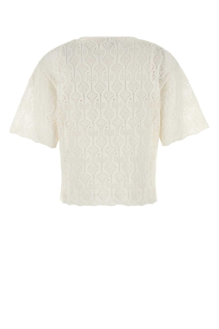 Bottega Veneta White Lace Fish Top