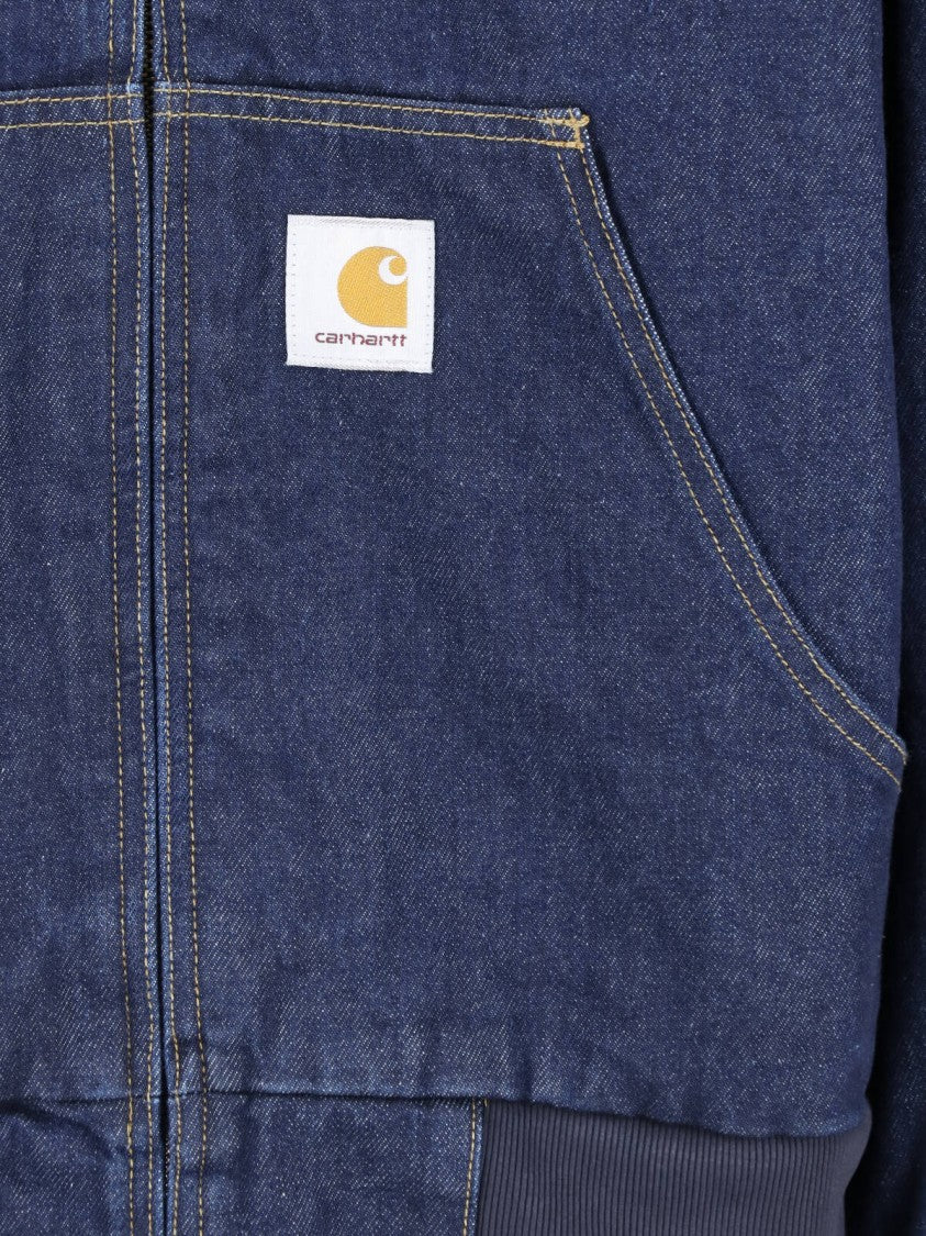 Carhartt Wip Blue Og Active Cotton Denim Hooded Jacket