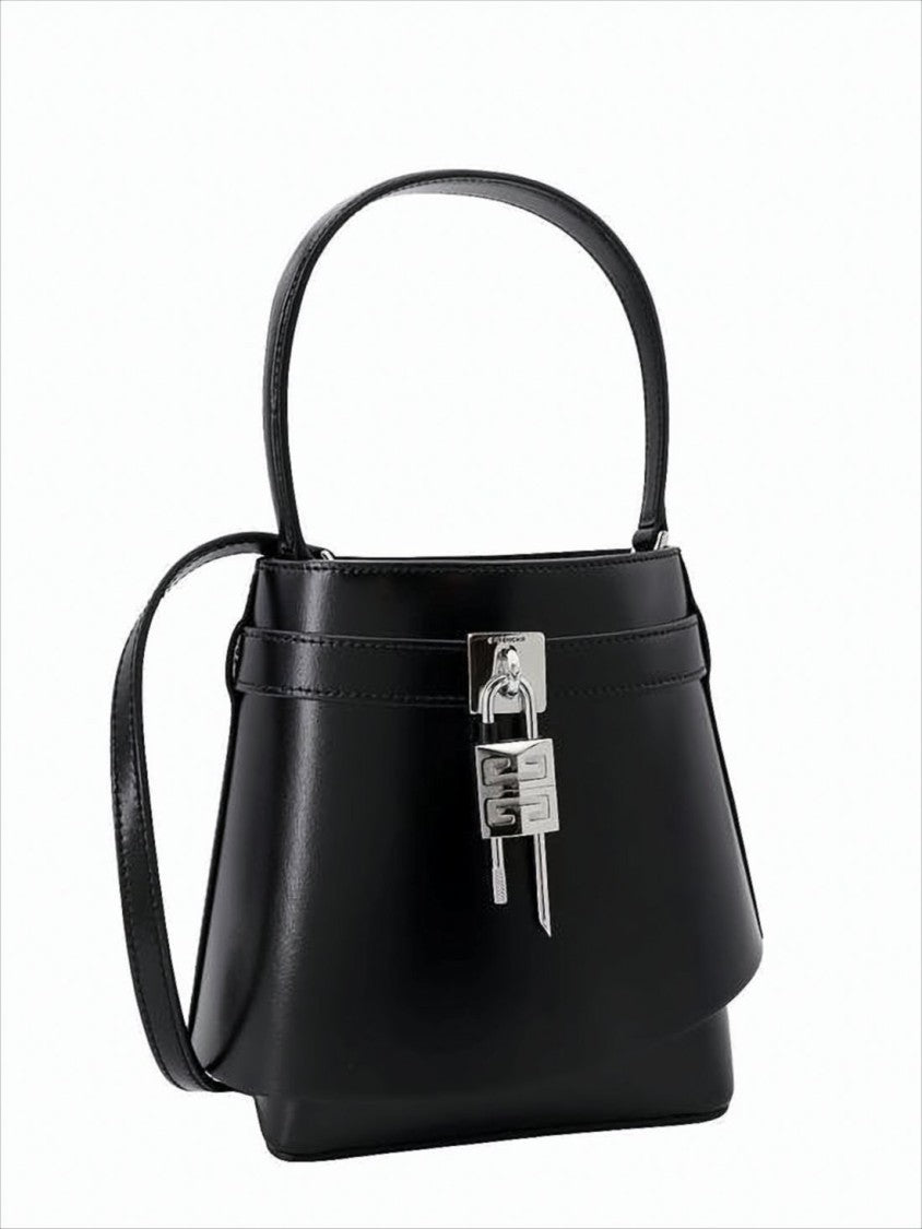 Givenchy Structured Calf Leather Shoulder Bag With Silver-Tone Clasp