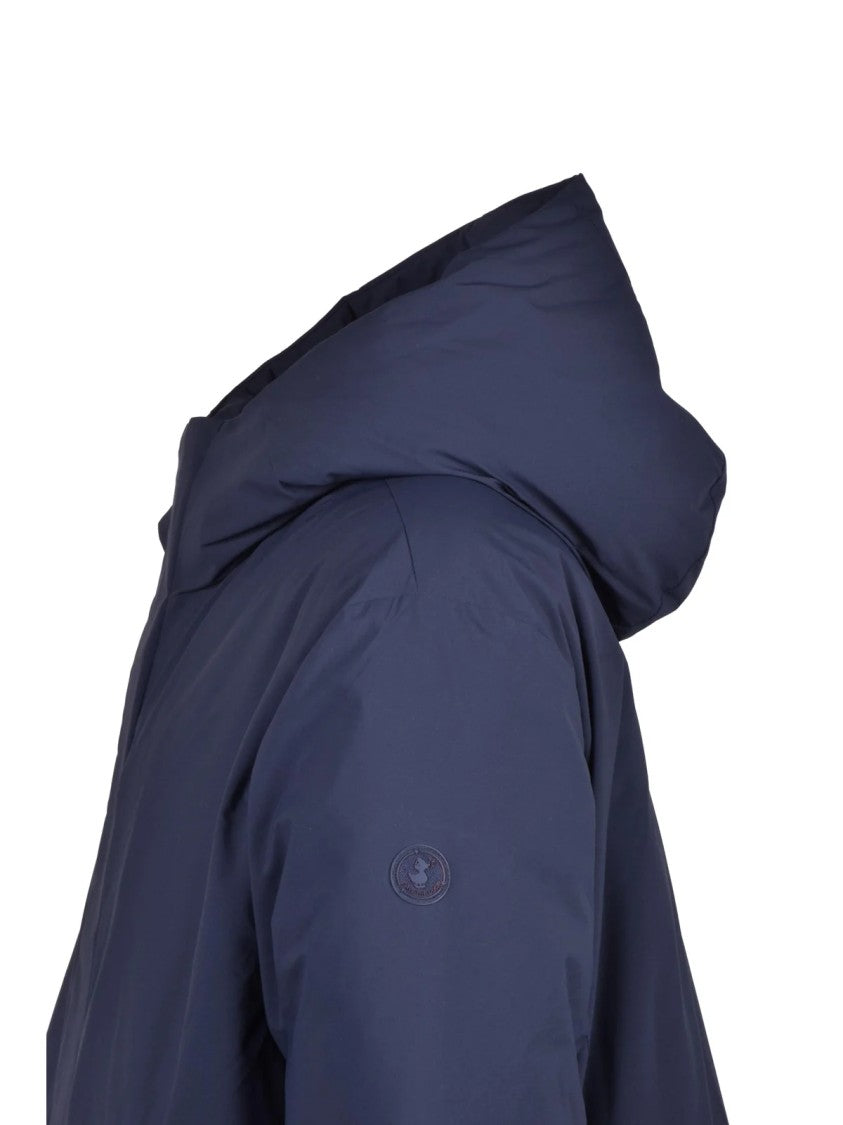 Save The Duck Blue Recycled Polyester Down Coat