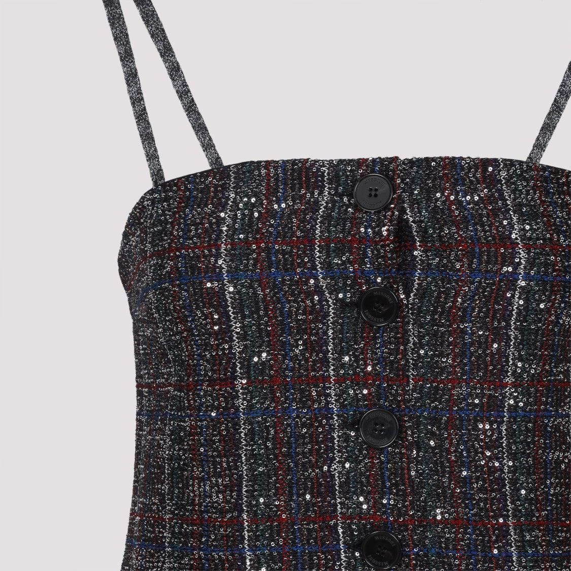 Missoni Multicolour Textured Mini Dress With Spaghetti Straps