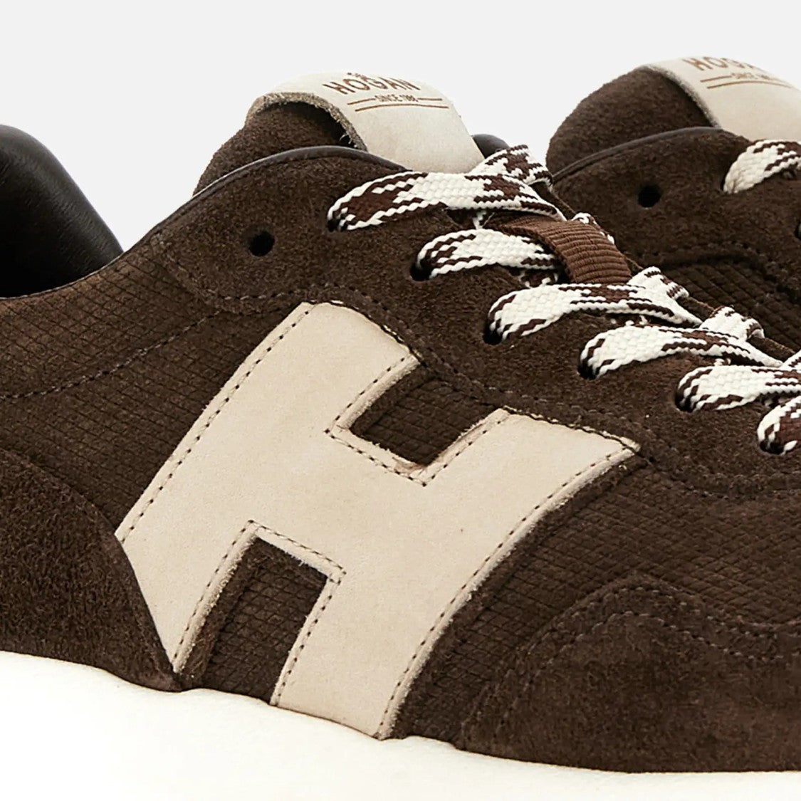 Hogan Rich Brown Suede Chunky Low-Top Sneakers