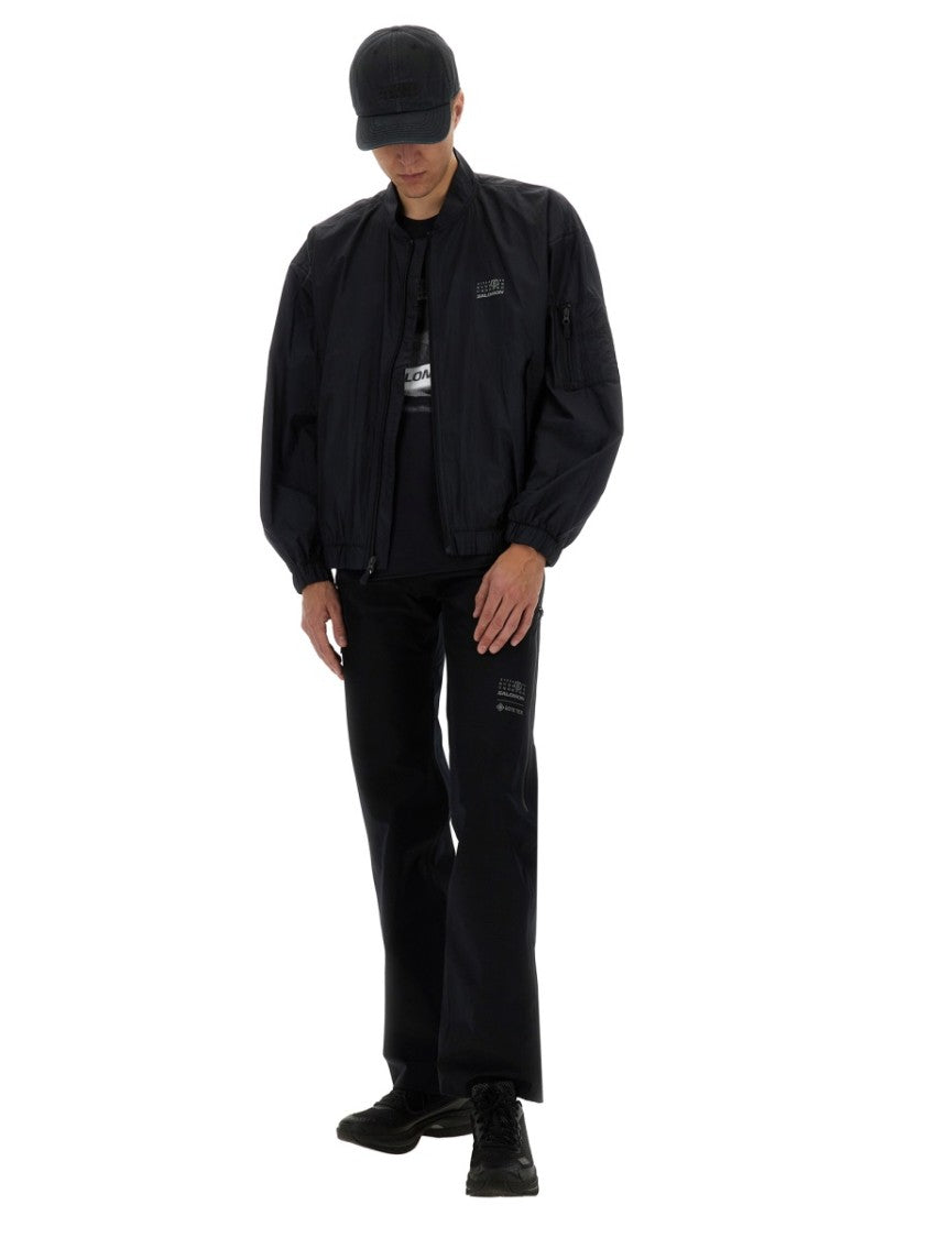 Mm6 By Maison Margiela X Salomon Relaxed Fit Black Nylon Jacket