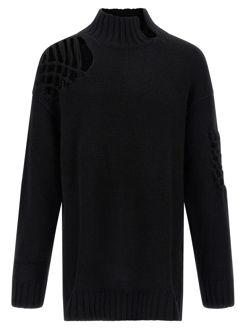 Yohji Yamamoto Macramé Insert Sweater