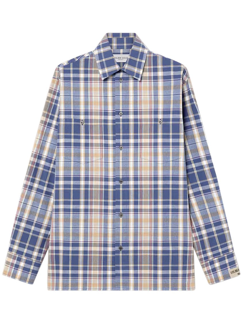 Golden Goose Classic Plaid Shirt With Button-Down Front