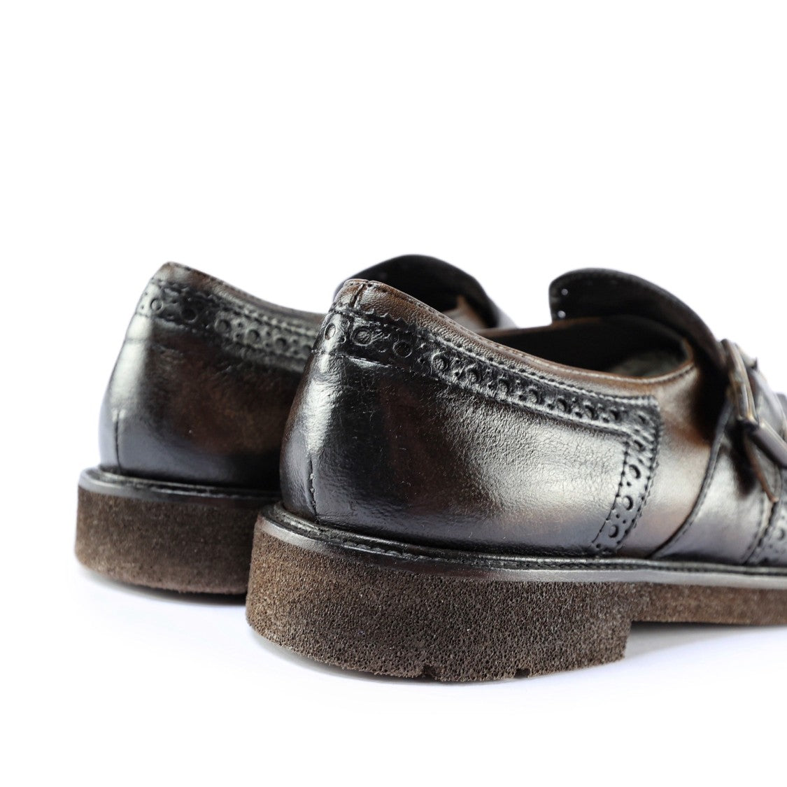 Ton Gout Brogue Detail Mocassino Lucas Shoes In Brown Montone