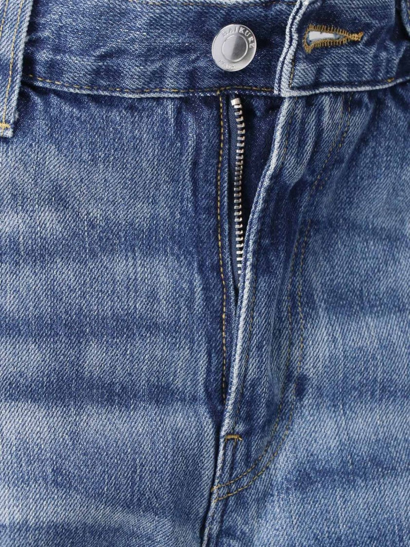 Haikure Flora Straight-Leg Jeans With Vintage Wash Detail
