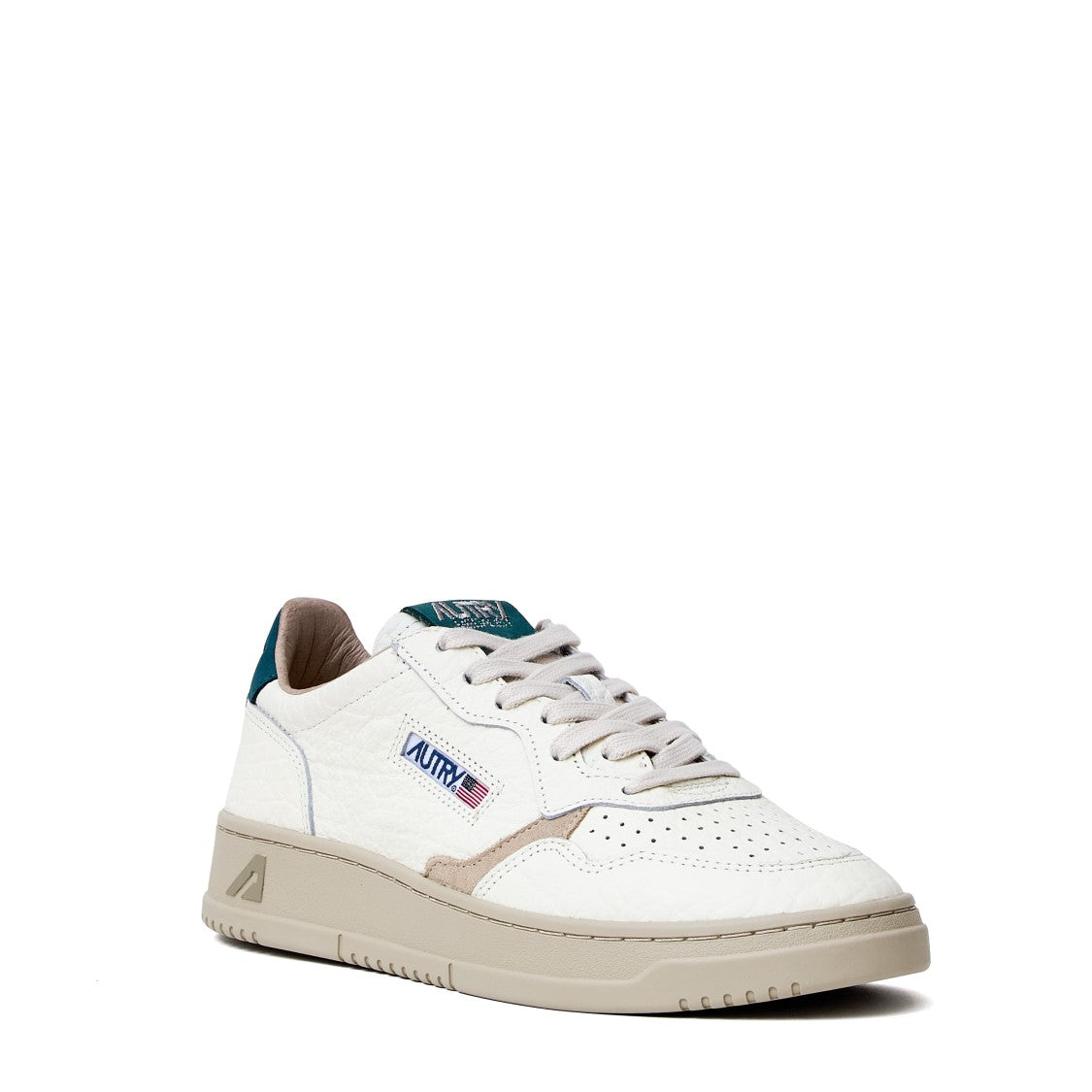 Autry Elephant Dark Sea Medalist Low Leather Sneakers