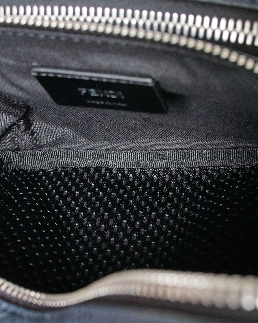 Fendi Textured Leather Fanny Pack With Distinctive Monster Eyes