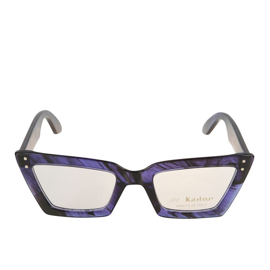 Kador Alexa Angular Rectangular Frame Sunglasses With Marbled Design