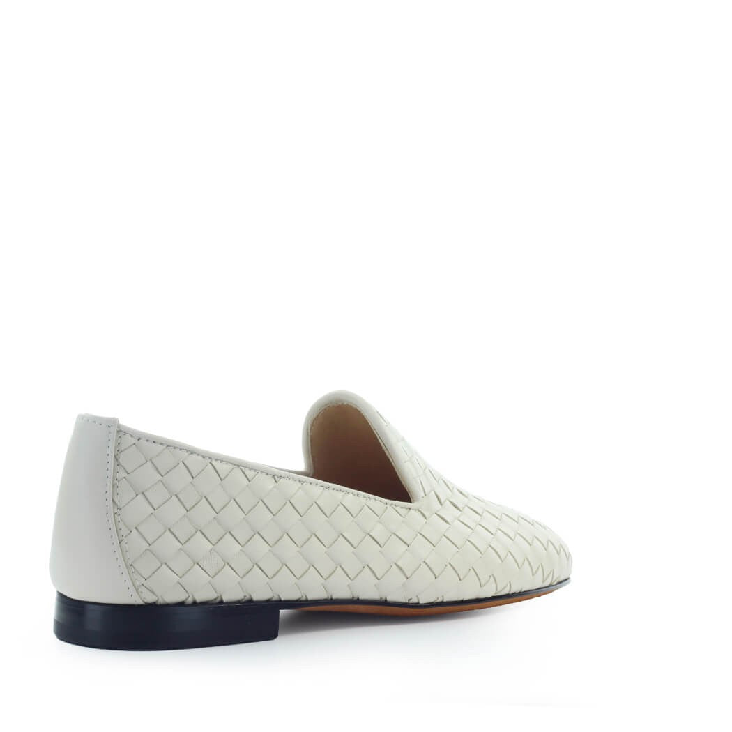 Doucal's Cream Woven Loafer