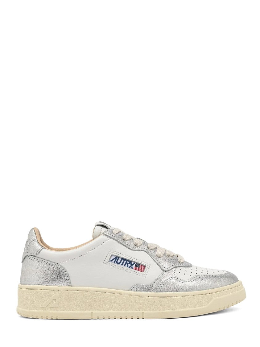 Autry Low-Top Sneakers With Textured Panels And Metallic Accents