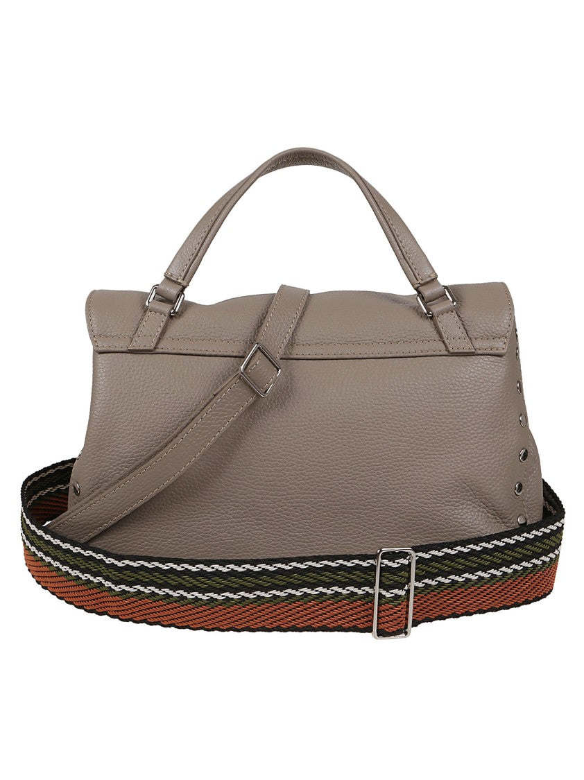 Zanellato Grey Calf Leather Shoulder Bag
