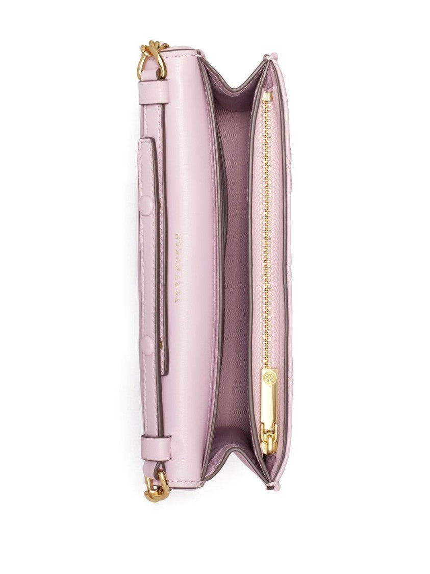 Tory Burch Quilted Lambskin Shoulder Bag With Gold Chain Strap