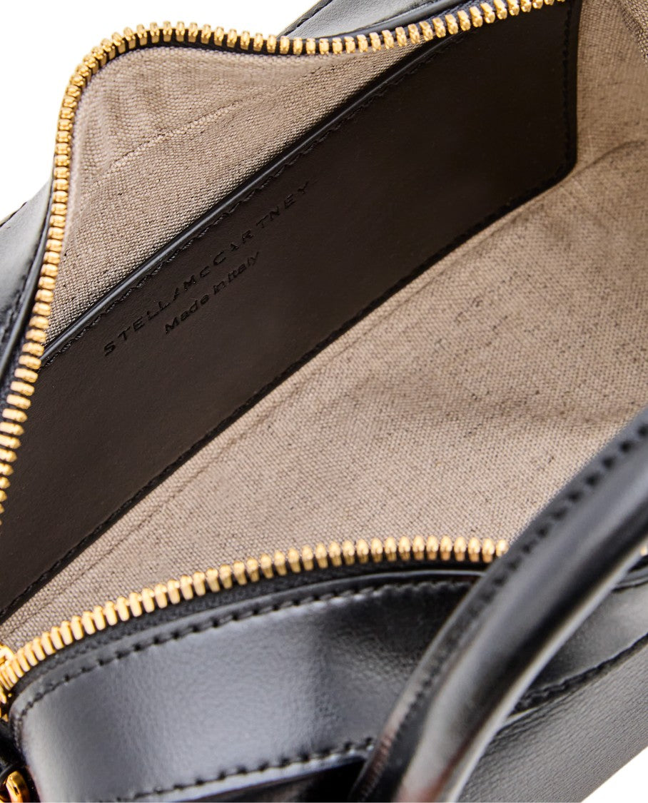 Stella Mccartney Black Ryder Eco Mat Shoulder Bag